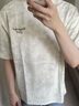 VUUG美式扎染T恤男生純棉印花半袖復(fù)古水洗做舊短袖男夏季T恤 白色  L 曬單實拍圖
