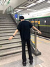 楠笙記黑色直筒西褲百搭垂墜感新款高級彎刀微喇學(xué)生男款春夏季加長(cháng)休閑 黑色 XL 曬單實(shí)拍圖