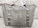 唐獅大容量手提短途旅行包女時(shí)尚輕便行李包防水出差登機行李袋男 灰色 曬單實(shí)拍圖
