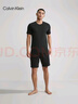 Calvin Klein內衣夏季男士?jì)杉bck休閑簡(jiǎn)約圓領(lǐng)舒適純色打底家居短袖N(xiāo)B1088 001-太空黑 M 曬單實(shí)拍圖