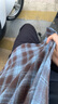 HIPANDA長袖格子襯衫男士春夏潮流寬松襯衣休閑外套男上衣服藍色2XL 曬單實拍圖