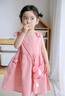 歐姆熊女童連衣裙夏季2025新款洋氣時(shí)髦小女孩寶寶兒童夏裝衣服公主裙子 粉紅色 140 CM 曬單實(shí)拍圖