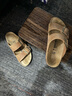 BIRKENSTOCK勃肯德國進(jìn)口新品女款牛皮革涂油Arizona雙扣涼拖鞋 棕色窄版1028401 37 曬單實(shí)拍圖
