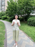 俞兆林媽媽夏裝香云紗兩件套洋氣2025新款中老年女夏季短袖雪紡襯衫套裝 C-WY410-淺綠色【單上衣】 2XL 【建議105-120斤】 曬單實拍圖