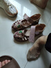 WVNE媽媽涼鞋軟底舒適平底夏季牛筋底中老年女包頭復(fù)古涼皮鞋奶奶鞋 豆沙色 35 曬單實拍圖