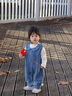 班喜迪嬰兒衣服秋裝嬰幼兒超萌牛仔連體衣春秋女寶寶洋氣韓版外出背帶褲 藍色 80cm 曬單實(shí)拍圖