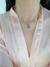續鈺輕奢銀項鏈女海洋之心吊墜鎖骨鏈時(shí)尚首飾送老婆女友生日節日禮物 海洋之心項鏈-藍鋯 曬單實(shí)拍圖