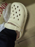 名創(chuàng)優(yōu)品（MINISO）洞洞鞋男女夏季外穿涼鞋防滑厚底踩屎感包頭涼拖鞋 卡其+海洋星星 曬單實(shí)拍圖