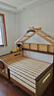 LINSY KIDS林氏家居兒童床兒童房床護(hù)欄床帶抽屜單人樹屋床室內(nèi)儲(chǔ)物全實(shí)木床 床(贈(zèng)實(shí)木護(hù)欄)+房頂+書架+床墊 1500mm*1900mm 曬單實(shí)拍圖