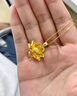 金小貅黃金項鏈女999足金兩世歡蓮花吊墜荷花蓮蓬花苞鏈墜新款節(jié)日送禮 1.2g,兩世歡荷花【多退少補】 曬單實拍圖