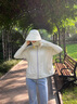 蕉下帆UPF50+防曬衣女夏季2025新款防紫外線薄款冰絲大碼防曬服騎車(chē)外套 灰綠(升級(jí)鏡片款) L 曬單實(shí)拍圖