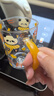 摩登主婦原創(chuàng  )玻璃水杯家用耐高溫高顏值帶刻度杯子好看的果汁牛奶杯 小號把杯（劃水熊貓） 350ML-帶刻度 曬單實(shí)拍圖