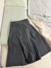 優(yōu)衣庫女裝絨面針織喇叭中裙/半身裙裙子481434 08 深灰色 M /160/68A 曬單實(shí)拍圖