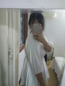 DALEY MODE通勤襯衫女長(zhǎng)袖上衣女休閑襯衫女秋新款襯衣女2025新款領(lǐng)蝙蝠袖收 白色 M 曬單實(shí)拍圖