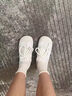 茯見(jiàn)薄底運動(dòng)休閑鞋女2025年夏季新款透氣網(wǎng)面德訓鞋百搭平底女鞋 網(wǎng)面板鞋【米白色36碼】 曬單實(shí)拍圖