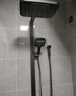 德匠科勒沐浴淋浴花灑全套增壓套裝恒溫加壓明裝浴室槍灰色智能數顯大置物 ks06流星槍灰色-恒溫版-無(wú)腰噴 曬單實(shí)拍圖