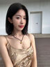 中國黃金（CHINA GOLD）黃金吊墜男女款足金平安扣轉(zhuǎn)運(yùn)金珠項(xiàng)鏈七夕情人節(jié)生日禮物送男友 【刻字/賀卡】平安扣吊墜【默認(rèn)黑繩】約2.8g 曬單實(shí)拍圖