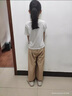 G.DUCKKIDS2025女童褲子夏季薄款雪紡大童時(shí)尚寬松闊腿褲裙兒童冰絲七分褲 黃色 170 曬單實(shí)拍圖