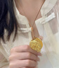 勞梭足金999吉祥八寶羅盤黃金吊墜古法金花絲琺瑯嘎烏盒生日禮物 金重21克（多退少補(bǔ)） 曬單實拍圖