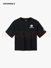Converse【冰氧吧】匡威T恤男童圓領(lǐng)t恤童裝寬松短袖女童半袖套頭涼感上衣 正黑色 130 /64 【建議身高116-122cm】 曬單實(shí)拍圖