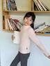 NAVIGARE女童打底衫秋季新款兒童長(zhǎng)袖T恤基礎(chǔ)內(nèi)搭舒適親膚百搭 【親膚高彈】淺粉 140 曬單實(shí)拍圖