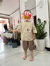 巴厘小豬寶寶套裝2025新款夏季短袖男童兩件套超萌可愛嬰幼兒衣服兒童夏裝 淺灰綠 100 曬單實拍圖