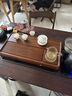 臣適茶盤實木家用小茶臺花梨木泡托盤電木新款整塊辦公室功夫排水茶海 花梨木【黃色50*28*4.7】+六重禮 曬單實拍圖
