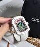 CRONUSART克洛斯碳素女士名牌手表潮流時尚鏤空機(jī)械腕表七夕禮物送女友 椰子白 曬單實拍圖