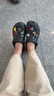 卡駱馳（crocs）經(jīng)典云朵Clog女沙灘洞洞鞋涼拖鞋206750 206750-001  36  曬單實(shí)拍圖