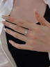 DRIG鉆戒指女男對(duì)戒求婚結(jié)婚莫桑石純銀七夕情人節(jié)送女友老婆生日禮物 對(duì)戒【女戒1克拉+男戒活口】  男戒默認(rèn)活口，下單備注女戒號(hào)數(shù) 曬單實(shí)拍圖
