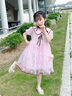 G.DUCKKIDS女童夏季2025新款蓬蓬公主裙兒童小女孩洋氣連衣裙演出服裙子寶寶 粉紅色 130 曬單實拍圖