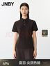 JNBY【商場(chǎng)同款】25夏新品T恤直筒polo領(lǐng)短袖5P4113360 206/深褐 M 曬單實(shí)拍圖