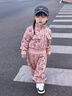 G.DUCKKIDS童裝女童套裝春秋新款兒童衣服小童春裝卡通女寶寶衛衣兩件套洋氣 粉色C02- 100 適合身高90-100cm年齡3-4歲左 曬單實(shí)拍圖