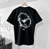 斯圖西（stussy）鐵鏈黑色八號短袖T恤寬松情侶圓領(lǐng)印花上衣夏季潮牌 男女同款 黑色 L 曬單實(shí)拍圖