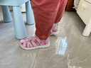 Skechers斯凱奇夏季童鞋女童涼鞋包頭護腳透氣魔術(shù)貼沙灘鞋公主鞋302721L 曬單實(shí)拍圖