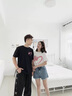 啄木鳥(niǎo)（TUCANO）一裙一衣情侶裝t恤男女款2025新款?lèi)?ài)心女裝夏季連衣裙T恤套裝 【小眾愛(ài)心】女白色連衣裙+男白 2XL M 女款M+男款XXL 曬單實(shí)拍圖