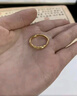 中國(guó)珠寶碎碎冰黃金戒指莫比烏斯足金實(shí)心指環(huán)生日禮物送女友老婆七夕節(jié) 1.8g【玫瑰禮盒】 曬單實(shí)拍圖