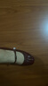 他她（TATA）女鞋單鞋夏季新款平底瑪麗珍鞋復(fù)古小皮鞋 酒紅 37 曬單實(shí)拍圖