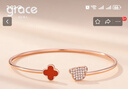 Grace Girl守護(hù)小熊手鐲女士玫瑰金小眾時(shí)尚飾品520情人節(jié)生日禮物送女友 曬單實(shí)拍圖