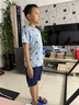NIKE3BRAND 耐克吸濕透氣短T+短褲2件套25年夏季男女童滿印彈力套裝 曬單實拍圖