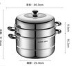 蘇泊爾SUPOR 蒸鍋真味鮮不銹鋼雙層復(fù)底28cm蒸魚鍋加高鍋蓋蒸籠EZ28BS04 曬單實拍圖