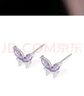 QMXD999足銀紫鉆蝴蝶耳釘女ins風(fēng)高級感精致耳環(huán)簡(jiǎn)約氣質(zhì)小眾耳飾 999銀蝴蝶耳環(huán)【2只價(jià)】 曬單實(shí)拍圖