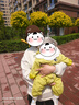 G.DUCKKIDS嬰兒春裝連帽衣服外出寶寶春秋連體衣哈衣外出服外套爬服 果綠色 80cm 80 建議體重15-20斤 曬單實拍圖