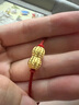 六桂福珠寶 黃金轉運珠 好事花生 3D硬足金手鏈繩 SD0700291 1g 曬單實(shí)拍圖