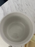 奈迅上班族可微波爐加熱專用飯盒帶手柄陶瓷碗帶蓋碗飯碗個人帶飯餐盒 豎條紋便當(dāng)盒-米白款. 曬單實拍圖