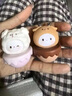 鹿色不倒翁桌面擺件萌寵辦公室工位可愛裝飾品節(jié)日生日送女生朋友套裝 快樂2件套【小狗+小鹿】 曬單實(shí)拍圖