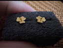 周六福小金花足金999黃金耳釘女七夕禮物計價AC090379  一對 約0.64g 曬單實拍圖