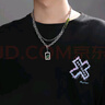 TULM方牌綠色項(xiàng)鏈男潮設(shè)計(jì)感薄荷曼波小眾男款配飾毛衣鏈生日禮物 L1129方牌綠色項(xiàng)鏈 曬單實(shí)拍圖