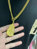 星卡龍金包銀火焰觀(guān)音吊墜觀(guān)音菩薩999足金足銀黃金包銀項墜送禮物有面 火焰觀(guān)音吊墜-黑繩 包金3.5克-總重約29克 曬單實(shí)拍圖