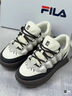 FILA 斐樂(lè)官方女鞋CARROT摩登板鞋2024秋季新款蘿卜鞋休閑增高厚底鞋 初雪白/黑-PB 36 曬單實(shí)拍圖
